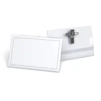 Бейдж горизонтальный 90&times;57 мм ErichKrause, пластик, с металлическим зажимом и булавкой