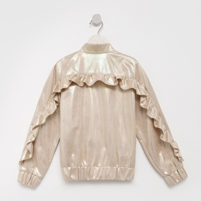 Жакет (бомбер) детский MINAKU: Casual Collection KIDS цвет бежевый, рост 134