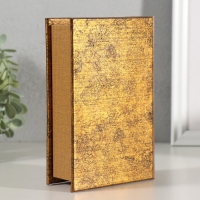 Шкатулка-книга дерево, кожзам "Время летит незаметно" тиснение, под металл 16,5х11,2х5 см