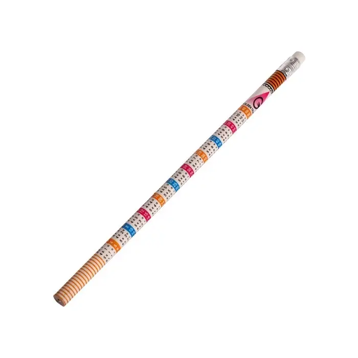 Набор чернографитных карандашей с ластиком и таблицей умножения, 4 штуки