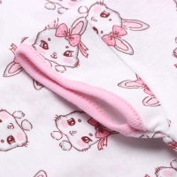 Песочник детский "Алеша", цвет белый/зайчики, рост 68