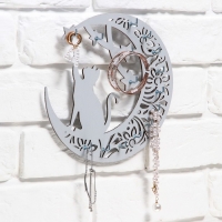 Органайзер настенный для бижутерии &laquo;Кошечка на луне&raquo;