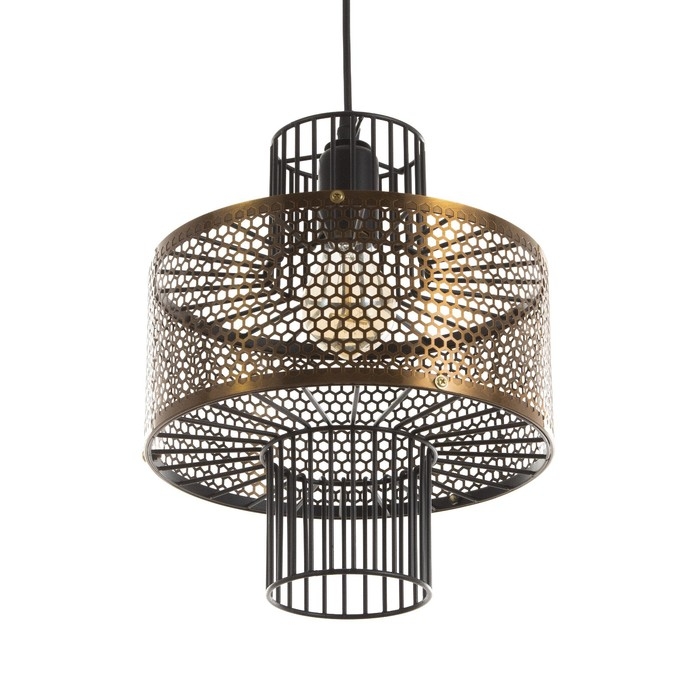 Светильник BayerLux "Цецна" Е27 40Вт черный золото 25х25х30-130см