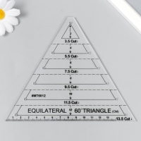 Линейка для пэчворка пластик 60&deg; "Треугольник"