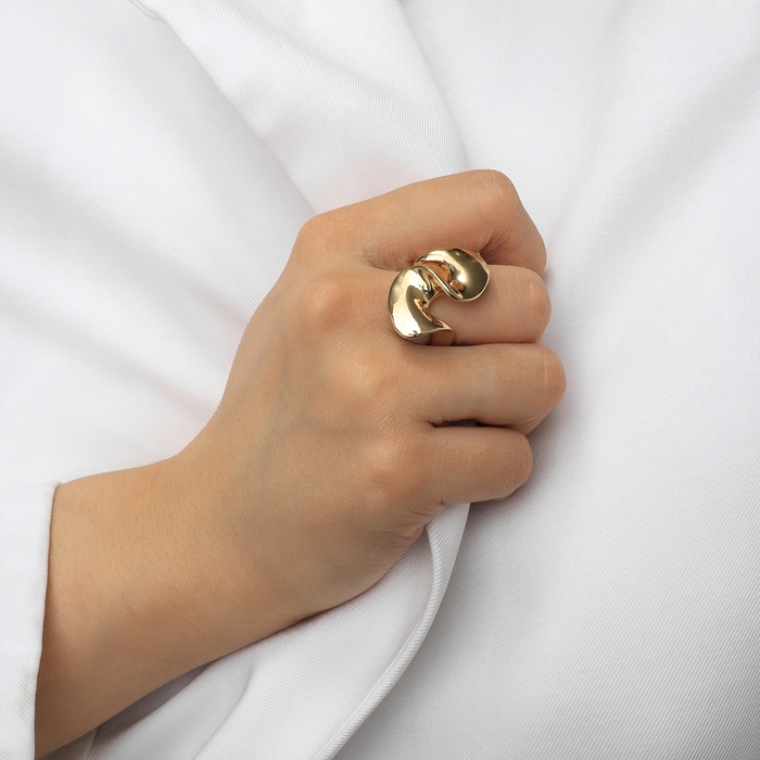 Кольцо металл «Тренд» марс, витое, цвет золото, размер 16 Кольцо металл «Тренд» марс, витое, цвет золото, размер 16