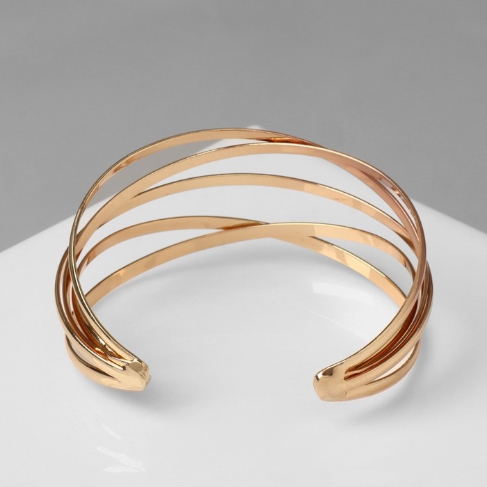 Браслет металл &laquo;Афина&raquo; многослойный, цвет золото