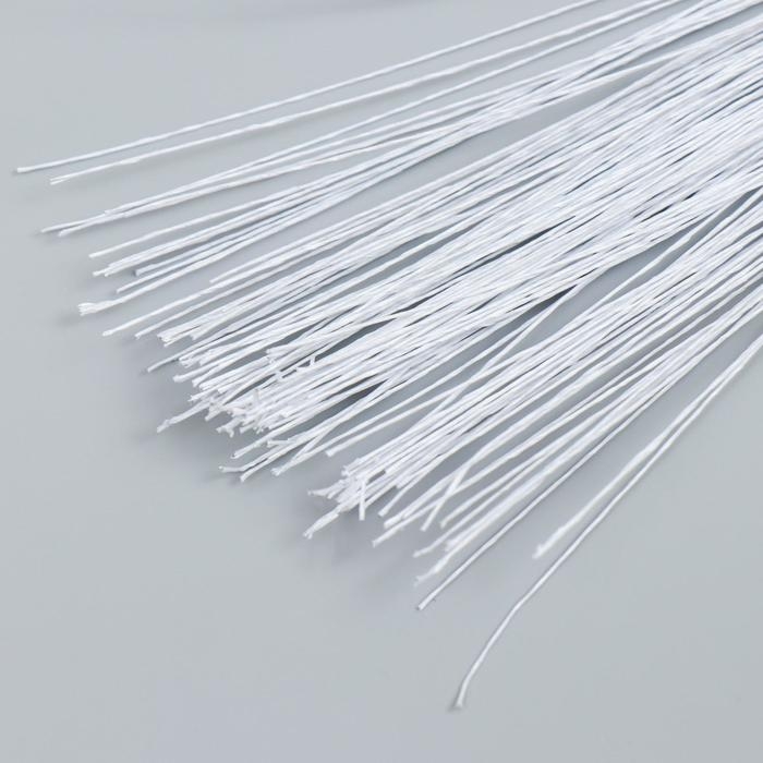 Проволока для творчества "Астра" d 0,4 мм, 60 см, 100шт, белый