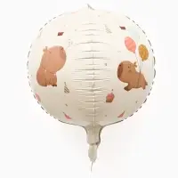Воздушный шар фольгированный 25"  сфера &laquo;Милые капибары"