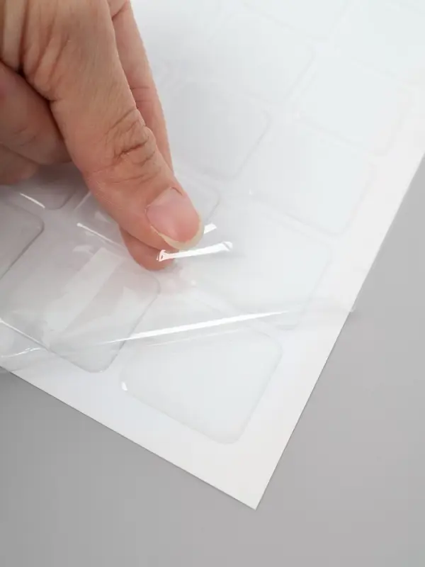 Стикеры эпоксидные прозрачные заготовки 3D 50 шт 3 х 3 см