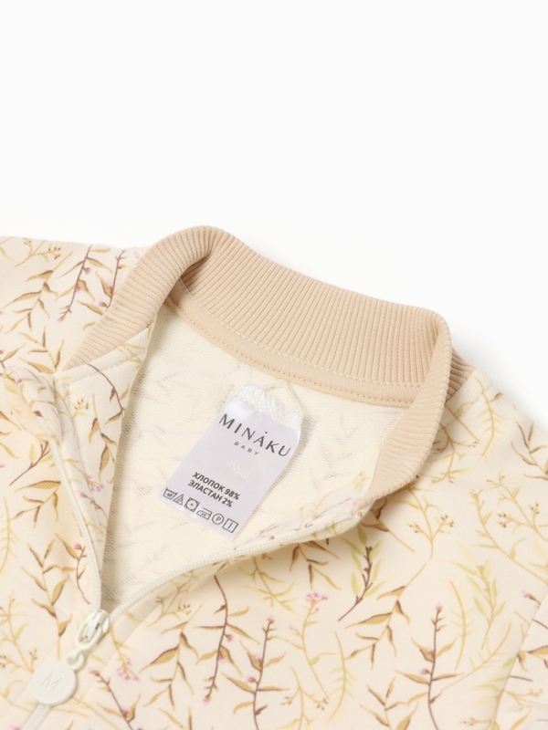Бомбер детский MINAKU Бомбер детский MINAKU "Nature", цвет бежевый, рост 62-68 см
