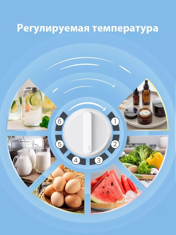 Холодильник RCD76WH1R, 43л, мороз отсек, однокамерный, белый