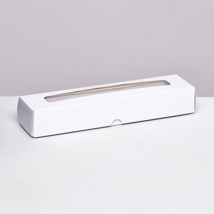 Коробка складная под 5 конфет, белая, 5 х 22 х 3,5 см, набор 5 шт.