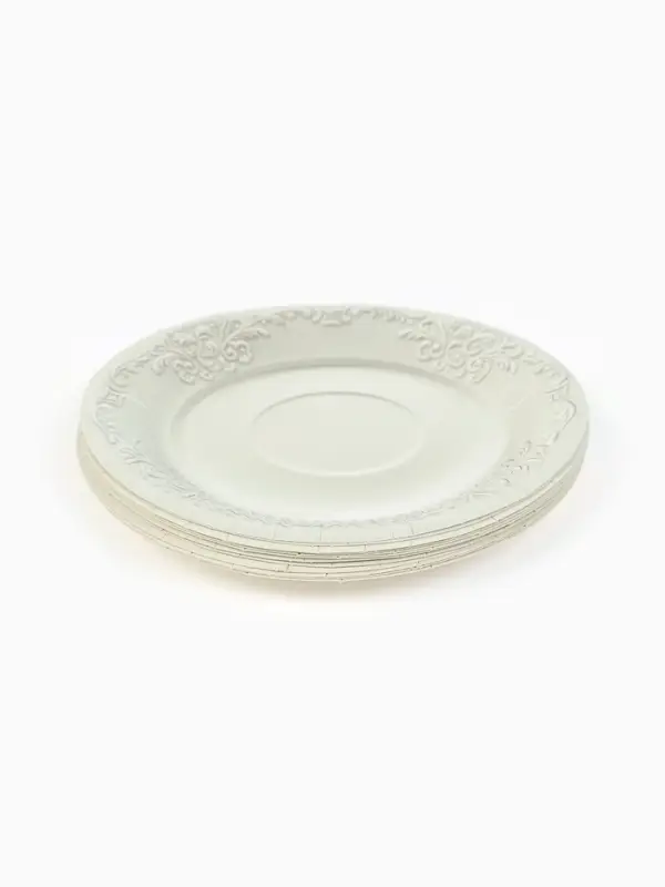 МП Набор бумажной посуды "Керамика белый, узоры", 12 персон