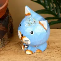 Сувенир "Котик" дерево 8х7х10 см, цв. синий