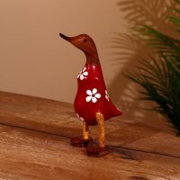 Сувенир "Утка в цветочек " дерево 25 см Сувенир "Утка в цветочек " дерево 25 см