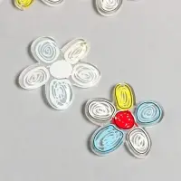 Декор для творчества акрил "Детский рисунок. Цветочек прозрачный" 3,5х3,5 см