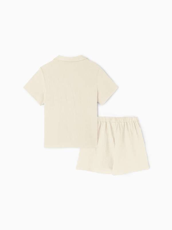 Комплект женский (рубашка, шорты) KAFTAN Basic р. 48-50 молочный