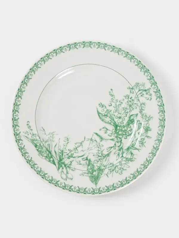 Тарелка Дулевский фарфор &laquo;Райские ландыши&raquo;, d=20 см, фарфор