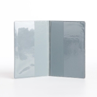 Обложка для паспорта, цвет серый/коричневый