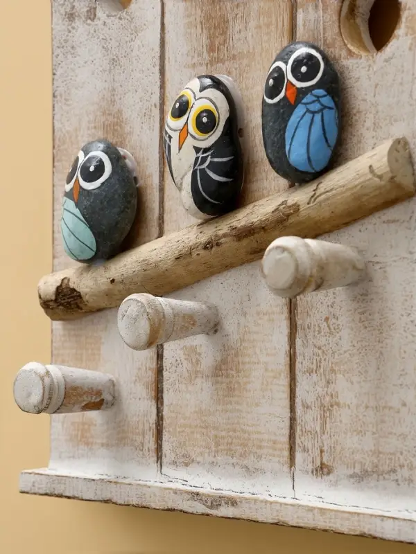 Вешалка "Скворечник с воробьями" дерево Албезия 20х5х35 см