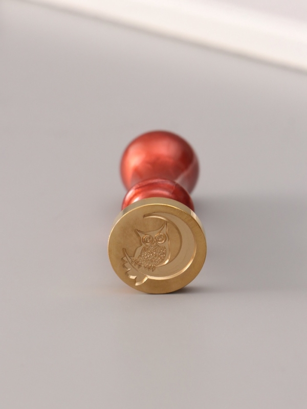 Сургучный набор "Сова на луне" печать, ручка, сургуч 12,5х10х3,6 см