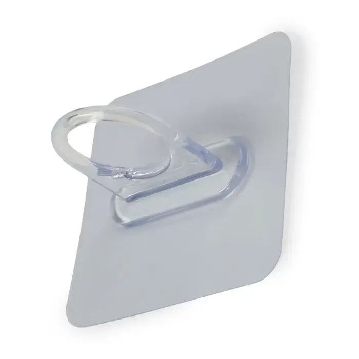 Держатель с клейкой поверхностью ТУНДРА, d=25 мм, 68&times;68 мм, прозрачный