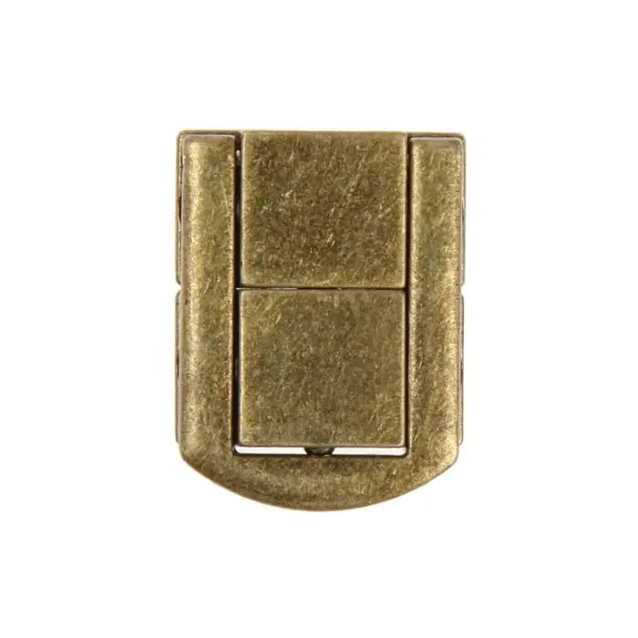 Замок-защелка на ящик ZM01, 3.2&times;2.5 см, цвет бронза