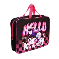 Папка с ручками текстильная А4, 360&times;245&times;70 мм, Calligrata TOP &laquo;Кавай&raquo;