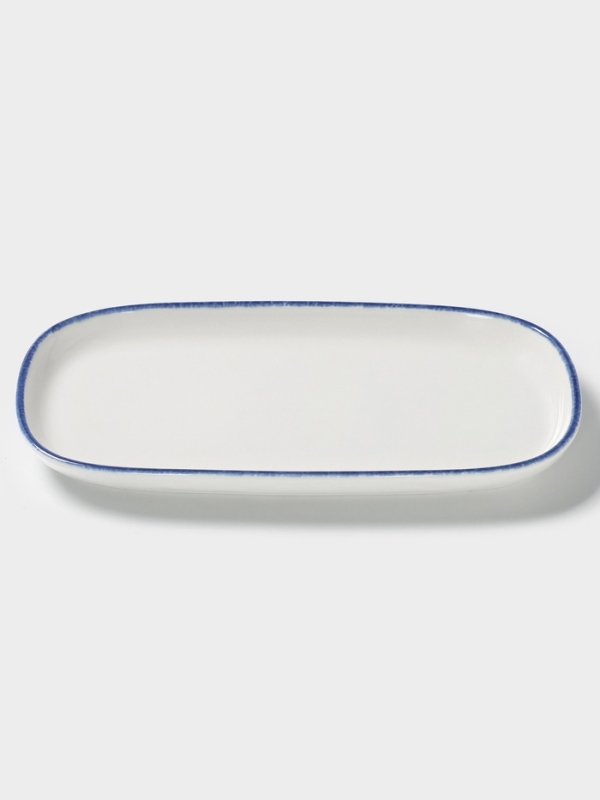 Блюдо овальное "Blue Lagoon" Magistro 30см, цвет белый, синий