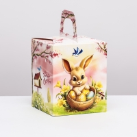 Пасхальная коробочка с окном "Пасхальная корзина" 15 х 15 х 18 см Пасхальная коробочка с окном "Пасхальная корзина" 15 х 15 х 18 см