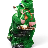 Садовая фигура из полистоуна &laquo;Лягушки на качелях&raquo;, 37&times;17&times;38 см