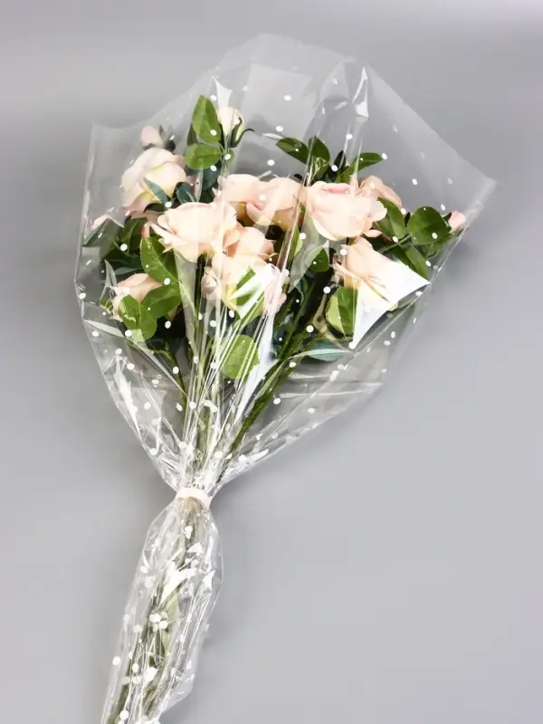 Пакет цветочный Конус, горох, 52/80