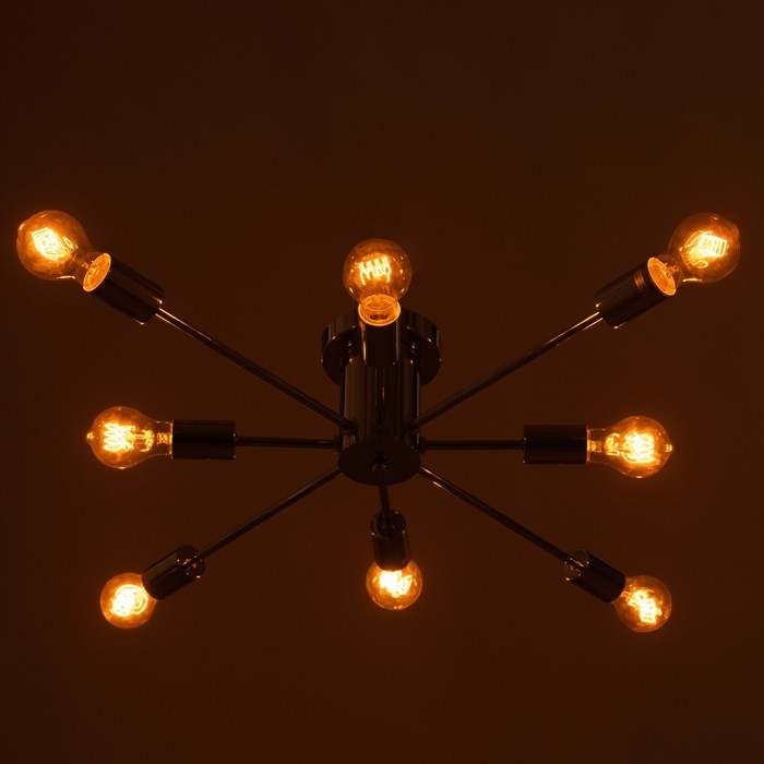 Люстра потолочная Люстра потолочная "Орион" 8х60Вт Е27 Цвет: Хром