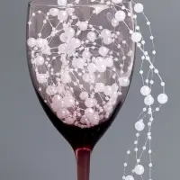 Гирлянда для декора из бусин, жемчужный