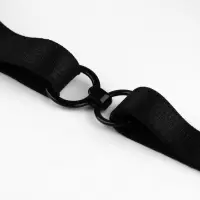 Набор металлической фурнитуры для галстука-бабочки: кольцо, крючок, регулятор 1 см, цвет чёрный