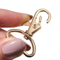 Карабин металлический, 41 &times; 30 мм / 25 &times; 2,5 мм, 5 шт, цвет золотой