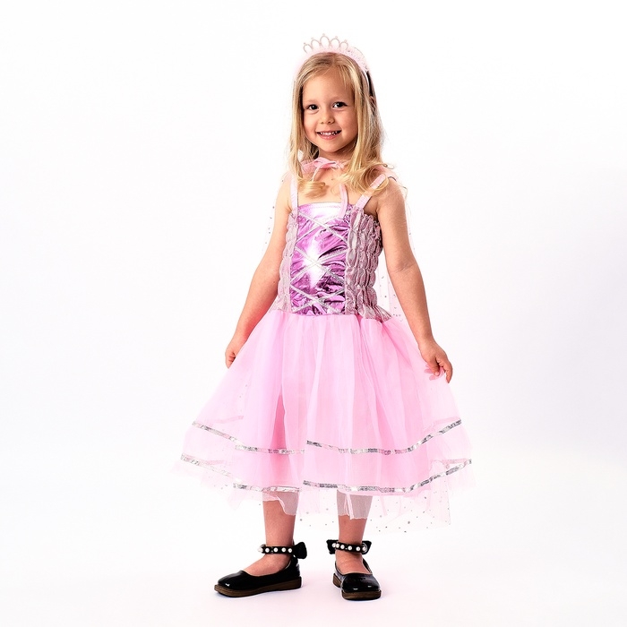 Карнавальный костюм Карнавальный костюм "Красивая принцесса" рост 104-134 см, платье, накидка, ободок