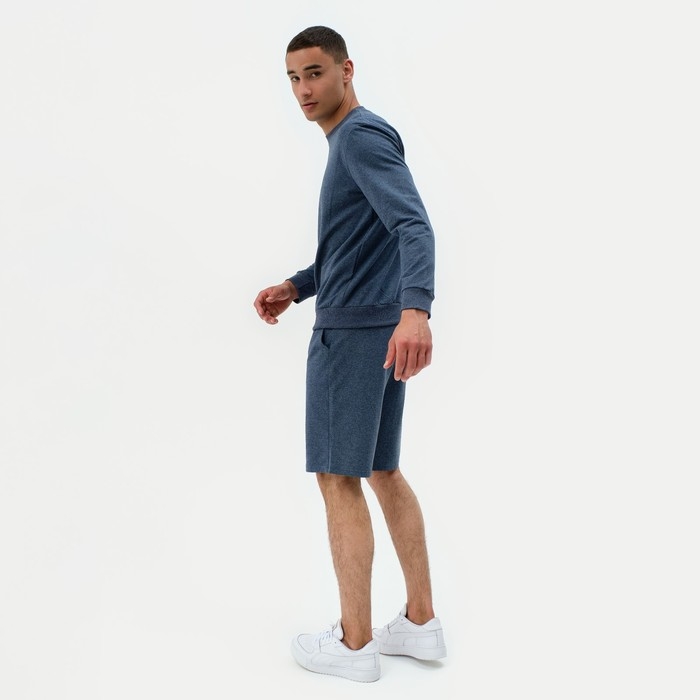 Свитшот мужской MINAKU: Casual collection MAN цвет индиго меланж, размер 54 Свитшот мужской MINAKU: Casual collection MAN цвет индиго меланж, размер 54