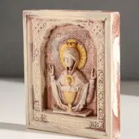 Икона с подвесом "Неупиваемая чаша" размер 12х10х2 см, гипс, роспись