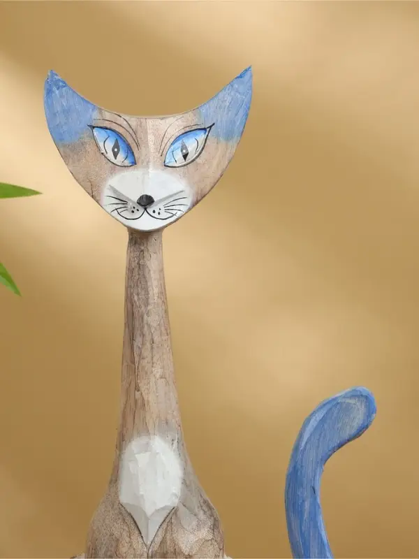 Сувенир "Коварный кот" дерево 23х6х60 см