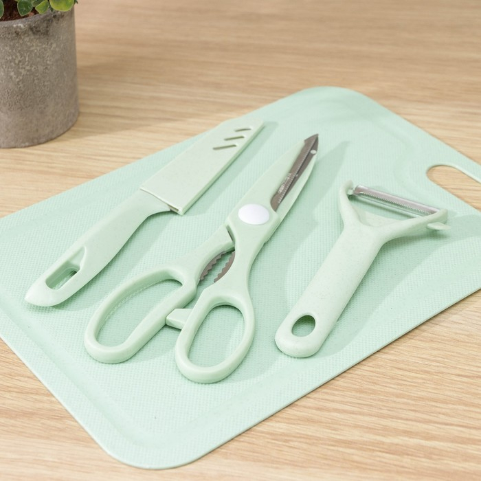 Набор кухонных принадлежностей &laquo;Для кухни&raquo;, 4 в 1, цвет МИКС