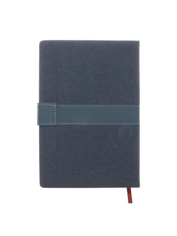 Ежедневник недатированный формат А5, с хлястиком, 128л, линия, пвх, Индиго