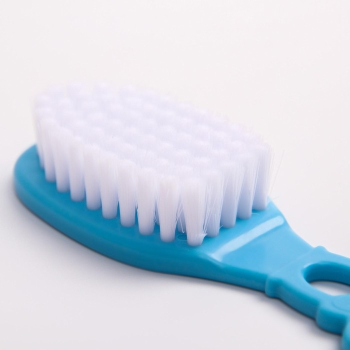 Набор для ухода за волосами: расческа и щетка, «Мишка», цвет голубой Набор для ухода за волосами: расческа и щетка, «Мишка», цвет голубой