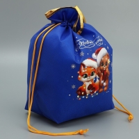 Мешок подарочный &laquo;С праздником&raquo;, 28 х 28 см +/- 1.5 см, Новый год