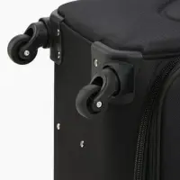 Чемодан 28", Текст, 47*29*77, отд на молнии, 2 нар/карм, увелич, код замок, 4 колеса, черный   10872