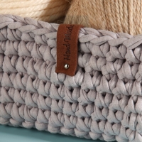 Бирка с кнопкой &laquo;Hand made&raquo;, 8 &times; 1,5 см, 10 шт, цвет коричневый