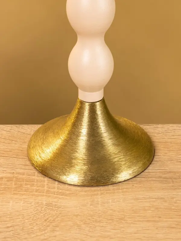 Подсвечник на 1 свечу "Бежевый" 10,5х10,5х34,5 см