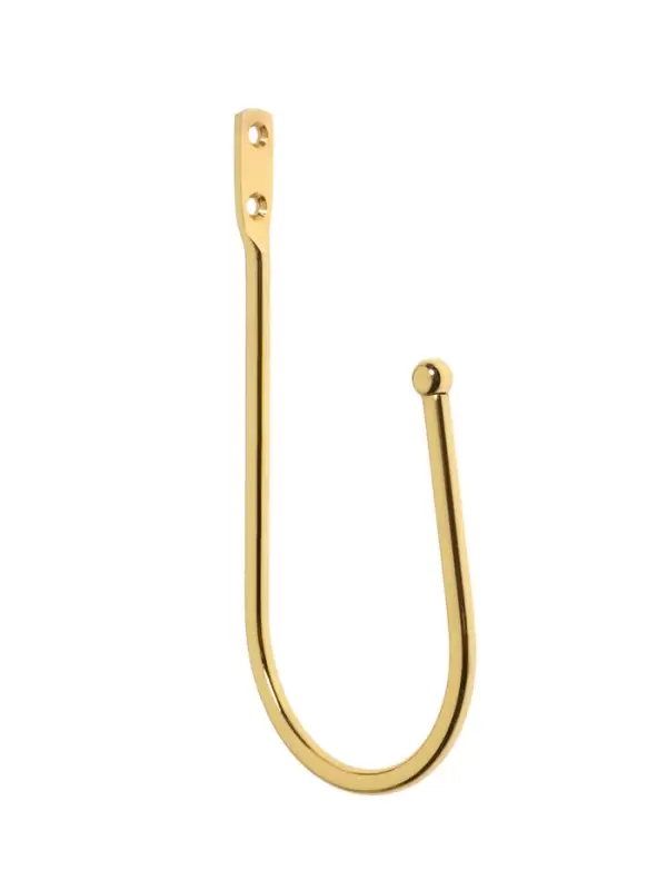 Крючок для штор ТУНДРА KS011, однорожковый, цвет золото, 2 шт