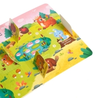 Книга картонная с окошками &laquo;На лесной опушке&raquo;, 10 стр., 24 окошка