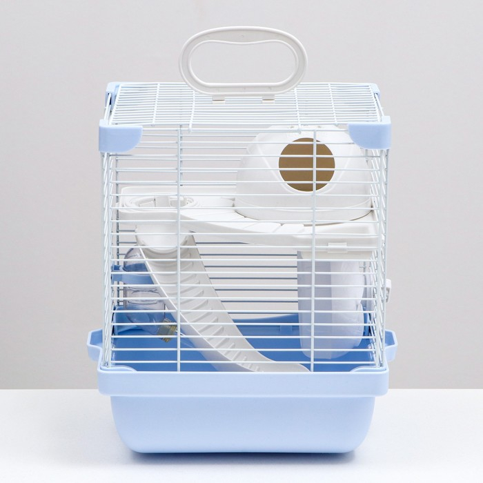 Клетка для грызунов укомплектованная, 23 х 19 х 28 см, голубая Клетка для грызунов укомплектованная, 23 х 19 х 28 см, голубая